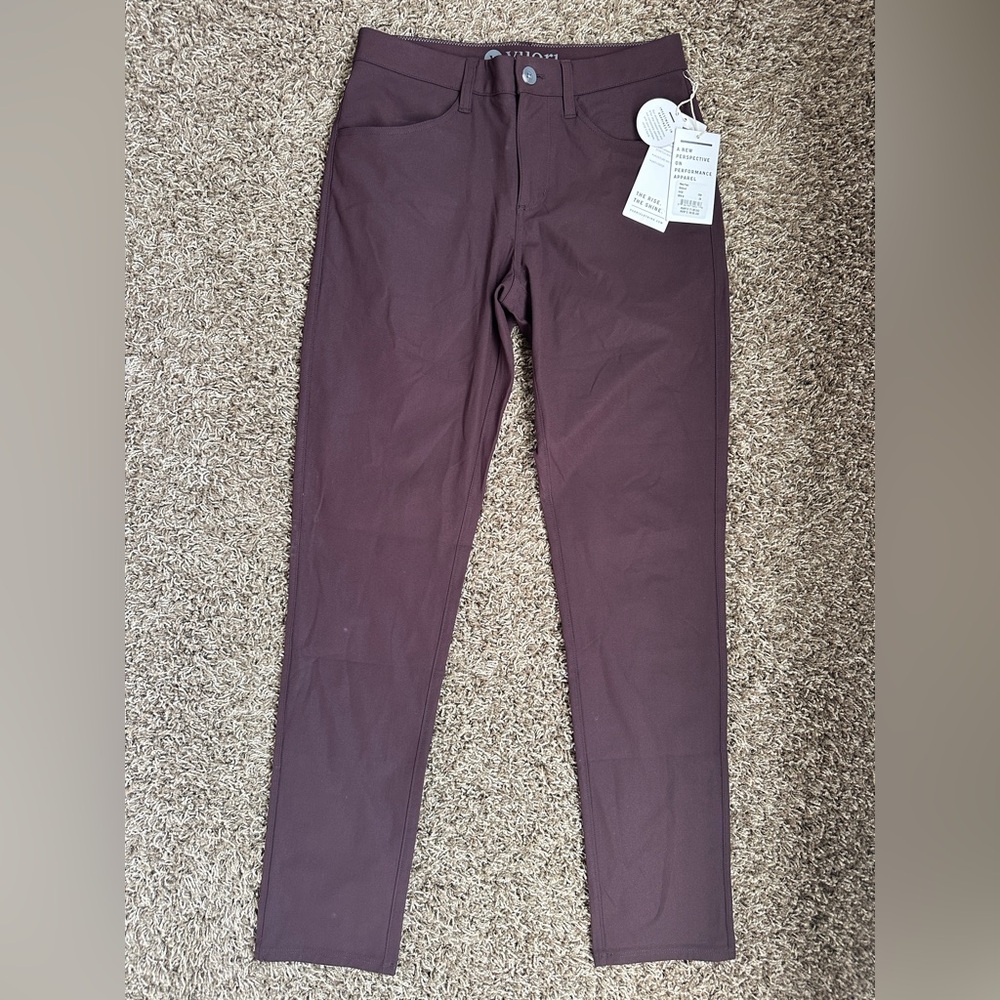 Vuori Men's Meta Pant in Color Oxblood Size 28 - Picture 3 of 7